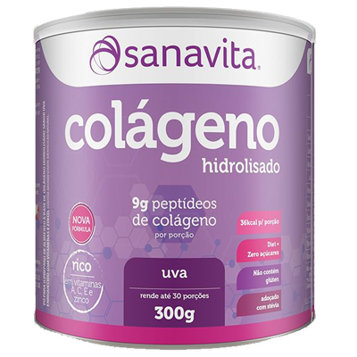 Colágeno Hidrolisado em pó Sanavita 300g Neutro-10